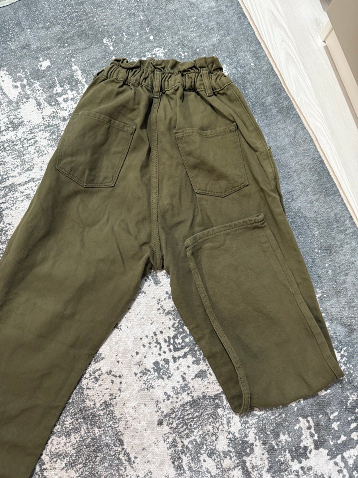 Kadın bele tam oturan bel detaylı pantolon - Görsel 3