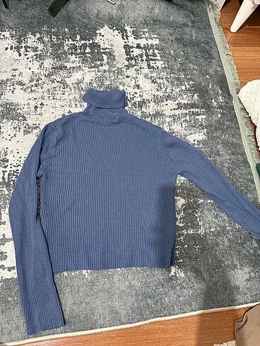 Boğazlı violet triko kazak