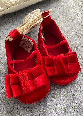 Kız Çocuk Kırmızı Fiyonk Detaylı Babet - Görsel 2