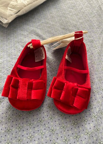 Kız Çocuk Kırmızı Fiyonk Detaylı Babet - Görsel 3