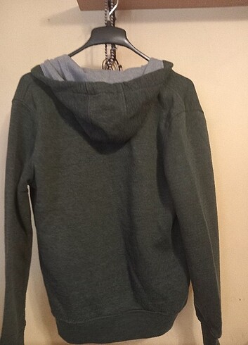 m Beden Yeşil kapüşonlu sweatshirt