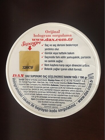 Diğer DAX SuperGro Saç Maskesi