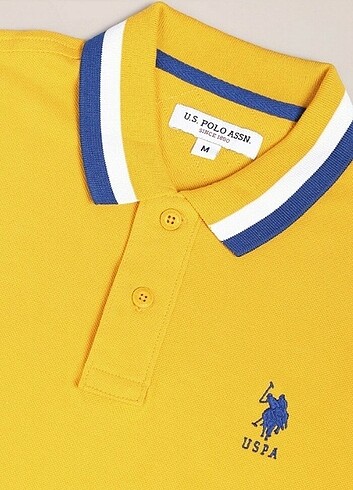 Polo yaka slim klasik tişört Orijinal polo güzel bir sarı rengin