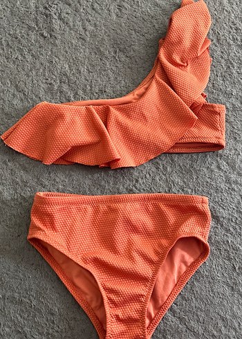 Turuncu Tek Omuz Kız Bikini