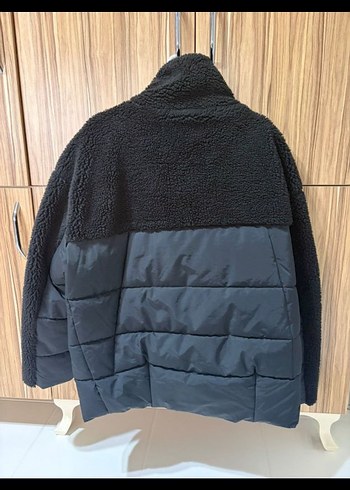 Siyah Kadın Peluş Kışlık Ceket - Görsel 2