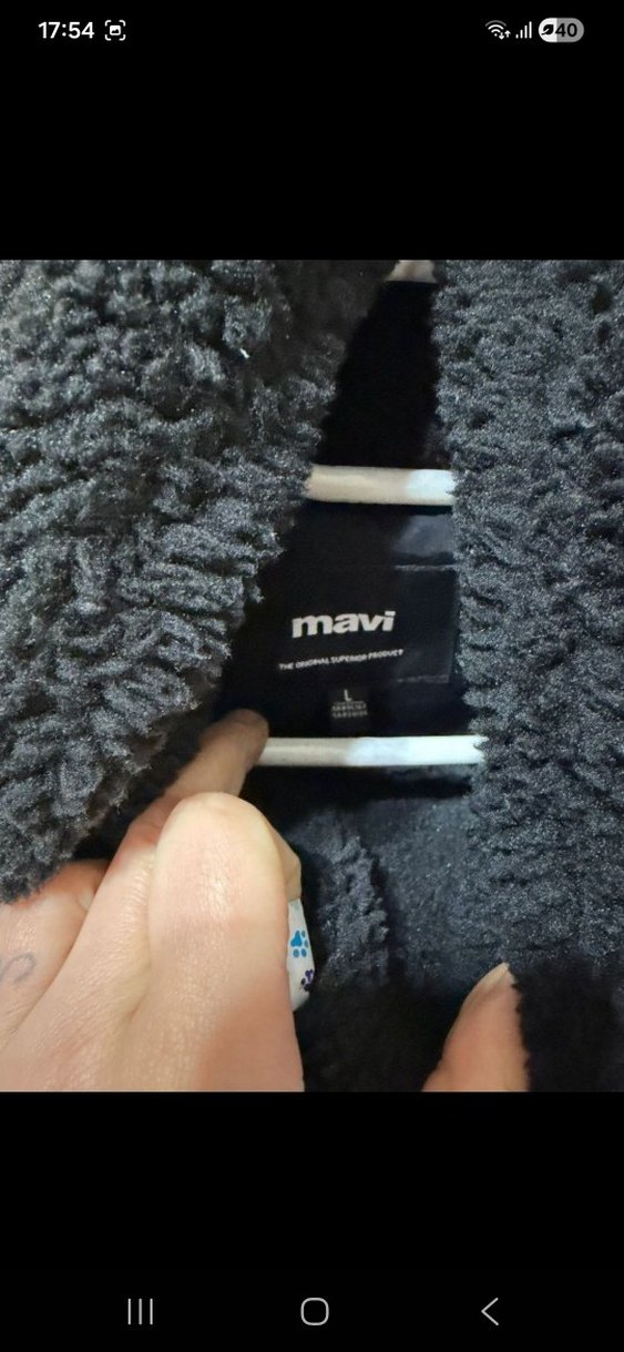 Siyah Kadın Peluş Kışlık Ceket - Görsel 3