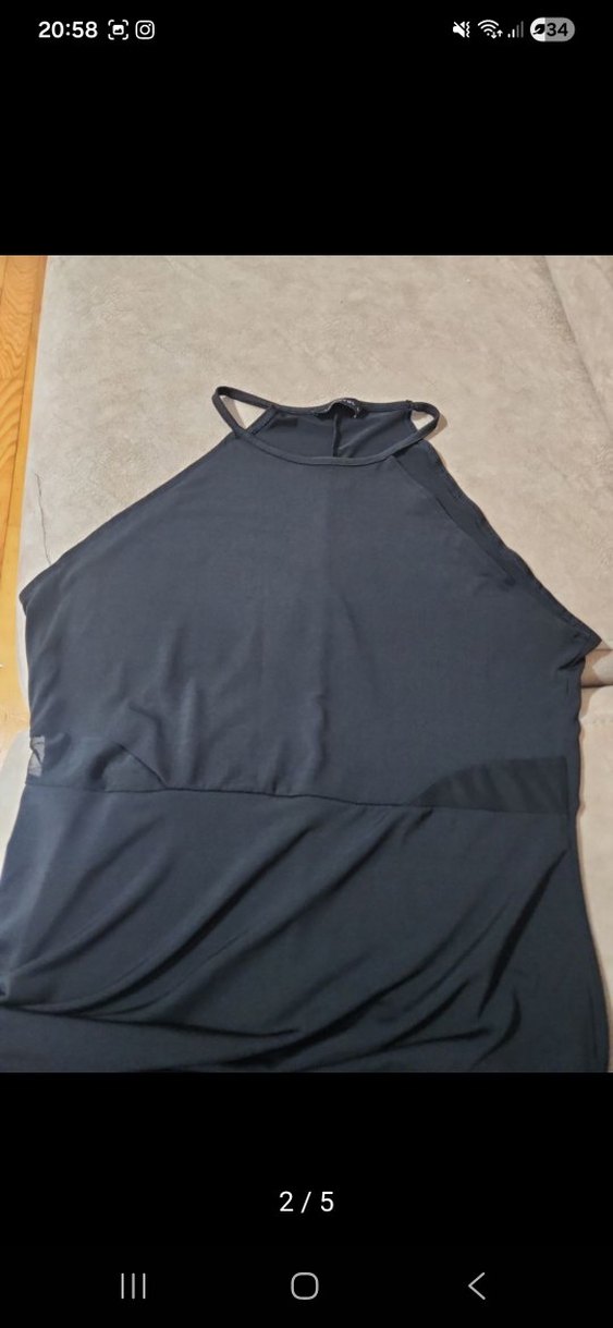 Siyah Yüksek Yakalı Kadın elbise - Görsel 2