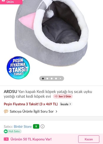 Gri Kedi Yuva Yumuşak ve Rahat - Görsel 2