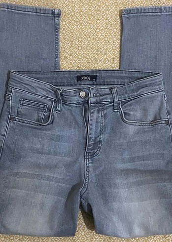 Gri Rahat Kesim Kadın Denim Pantolon - Görsel 4