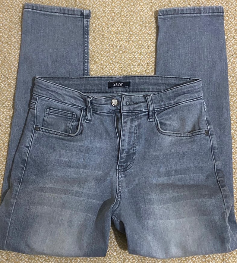 Gri Rahat Kesim Kadın Denim Pantolon - Görsel 4