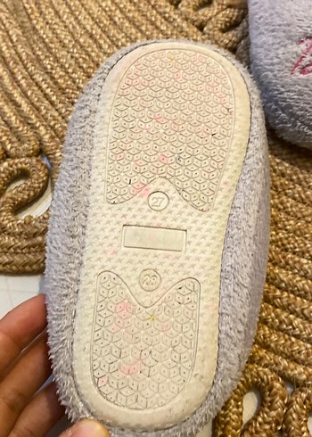 Barbie Gri Nakışlı Kız Çocuk Sıcak Ev Terliği - Görsel 3