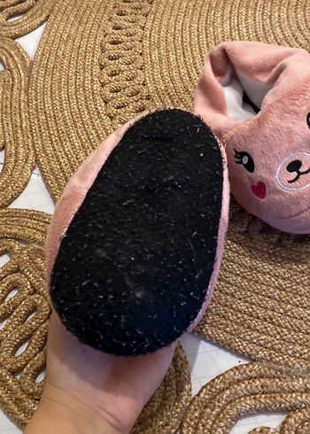 Nakışlı Pembe Kız Çocuk Sıcak Ev Terliği - Görsel 2