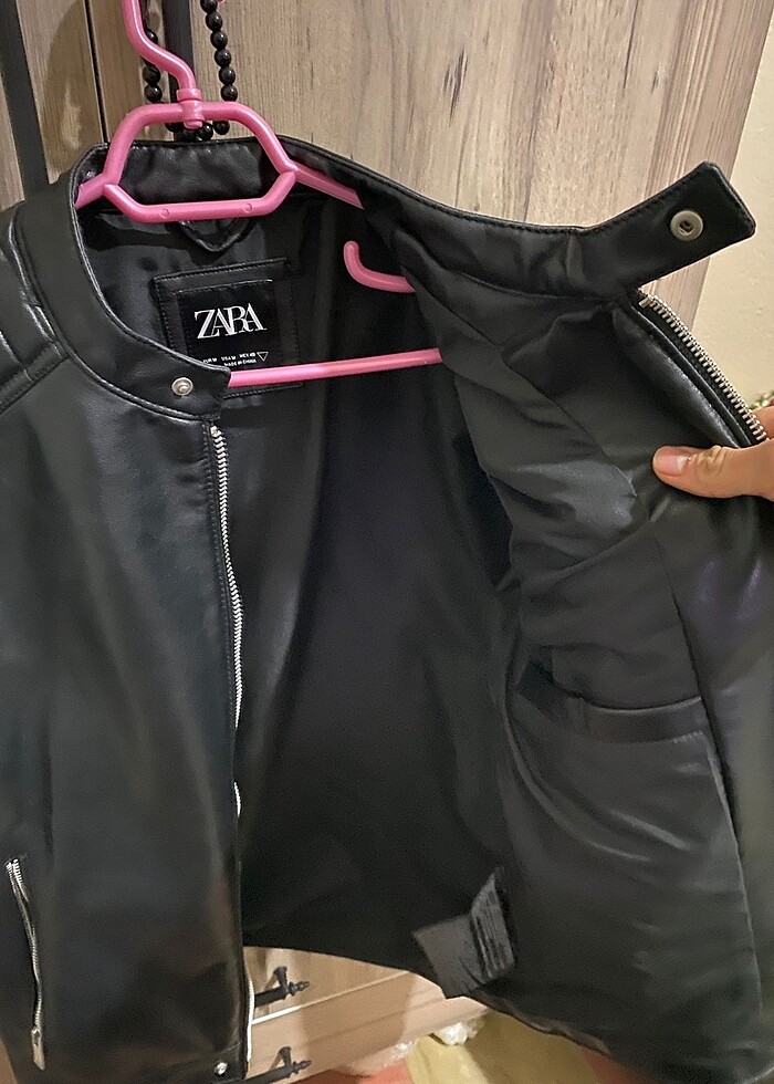 zara deri ceket - Görsel 3