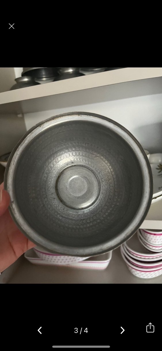 Gri Metal Çay Fincanları Seti - Görsel 3