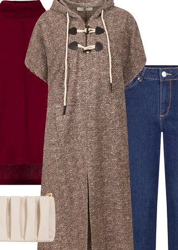 Bohem Tarzı Uzun Kahverengi Kadın Sabahlık - Görsel 3