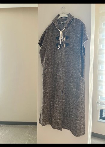 Bohem Tarzı Uzun Kahverengi Kadın Sabahlık - Görsel 4