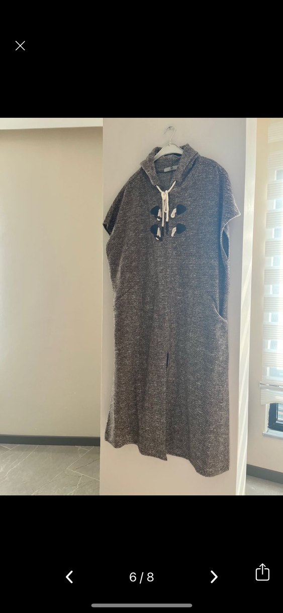 Bohem Tarzı Uzun Kahverengi Kadın Sabahlık - Görsel 4