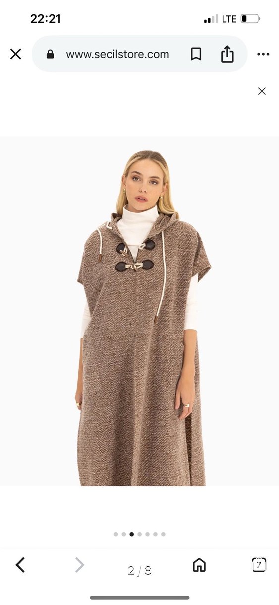 Bohem Tarzı Uzun Kahverengi Kadın Sabahlık - Görsel 2