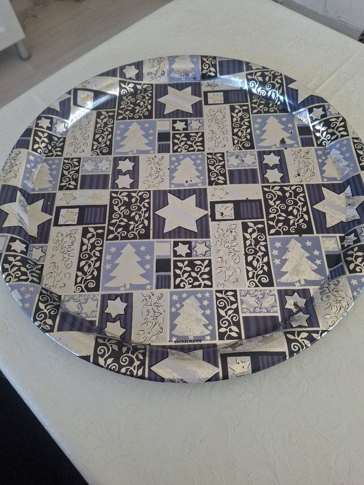 Mavi ve Gri Desenli Tabak - Görsel 2