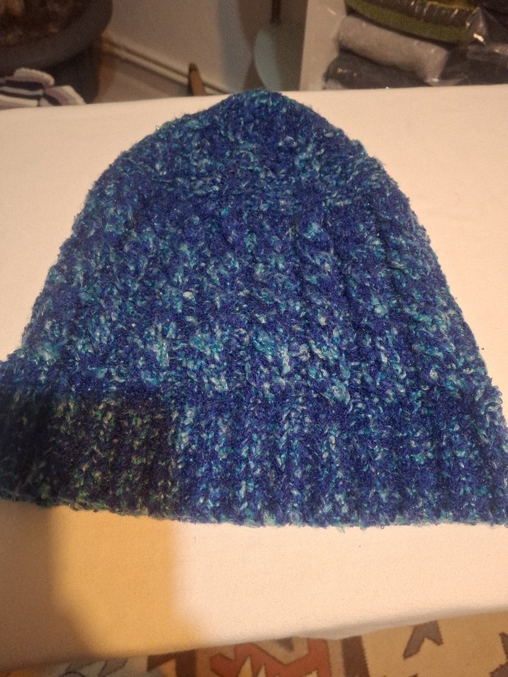 Kadın Mavi Örgü Bere - Görsel 3