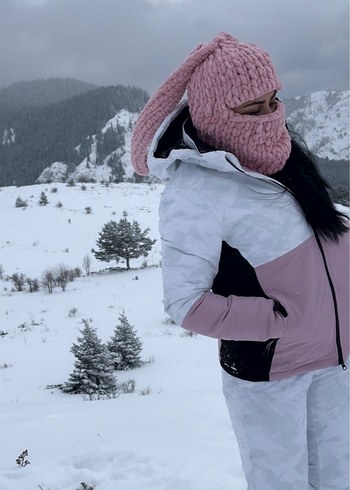 Kadın Beyaz Bağlamalı Kayak Pantolonu - Görsel 3