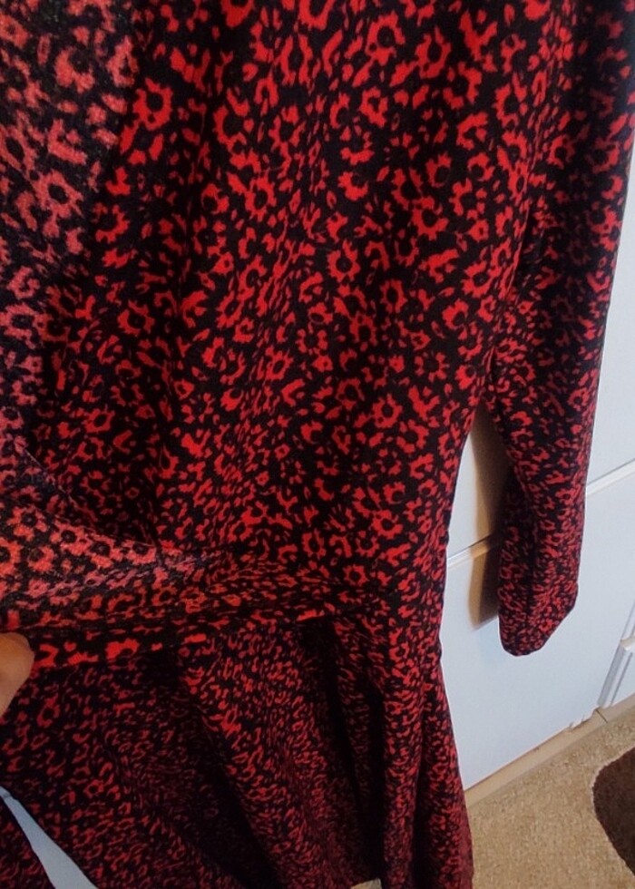 Kırmızı Penye Elbise  - Görsel 4