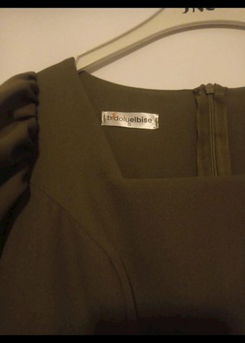 Kadın Haki Uzun Piliseli Elbise bidolu marka - Görsel 4