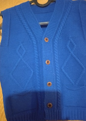 Mavi Erkek Çocuk Örgü Süveter - Görsel 3