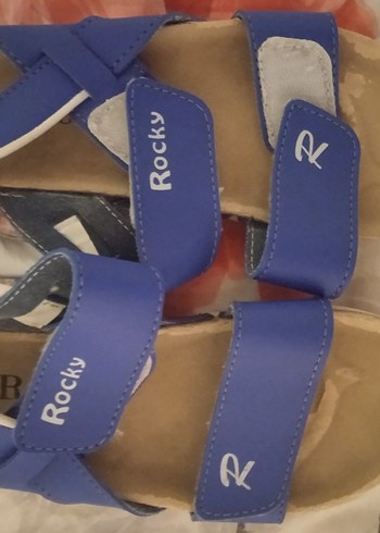 Mavi Erkek Çocuk Kayışlı Rock Punk Terlik - Görsel 2