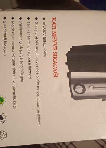 Gri Renkli Katı Meyve Sıkacağı sıfır ürün kutusunda - Görsel 4