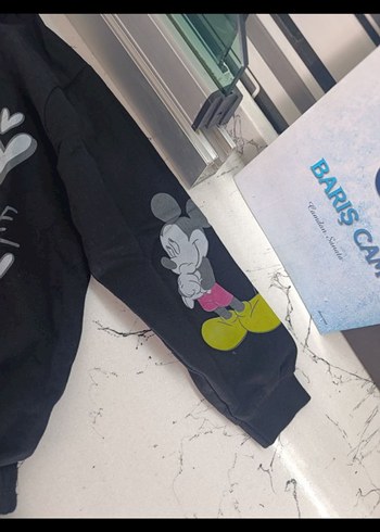 Kız Çocuk Siyah Kapüşonlu Oversize Eşofman Takımı - Görsel 5