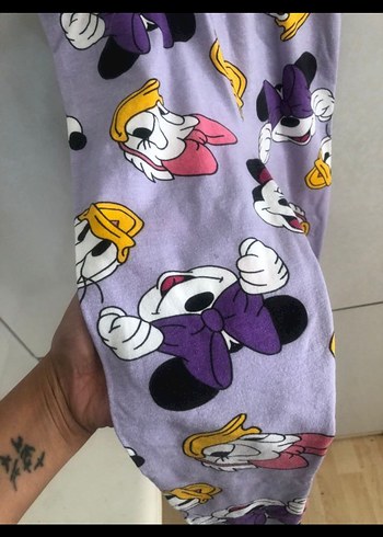 Mor Baskılı Kız Çocuk Tayt - Görsel 3