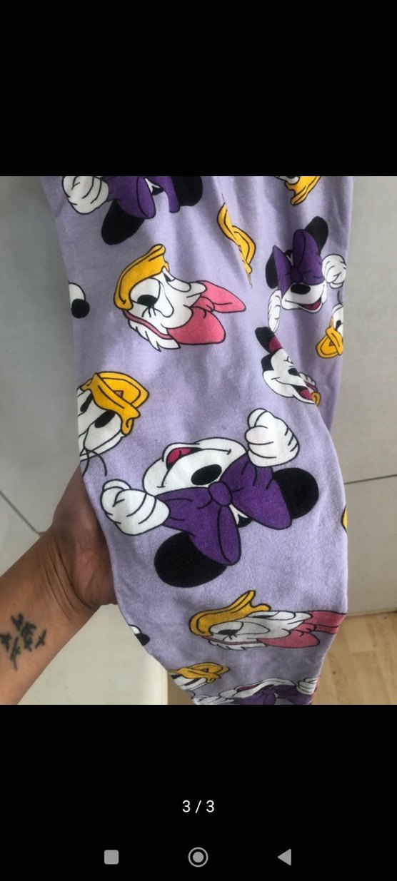 Mor Baskılı Kız Çocuk Tayt - Görsel 3