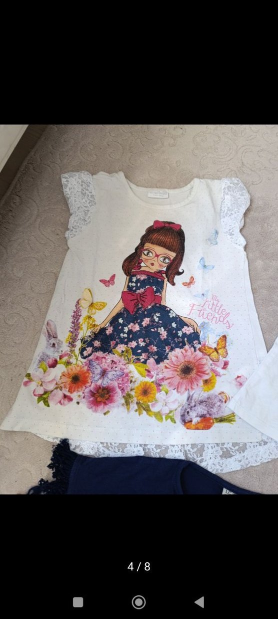 8 yaş  Kız Çocuk Tişörtü - Görsel 4