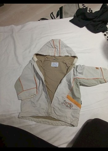 Kapüşonlu Gri Erkek Çocuk Montu - Görsel 7