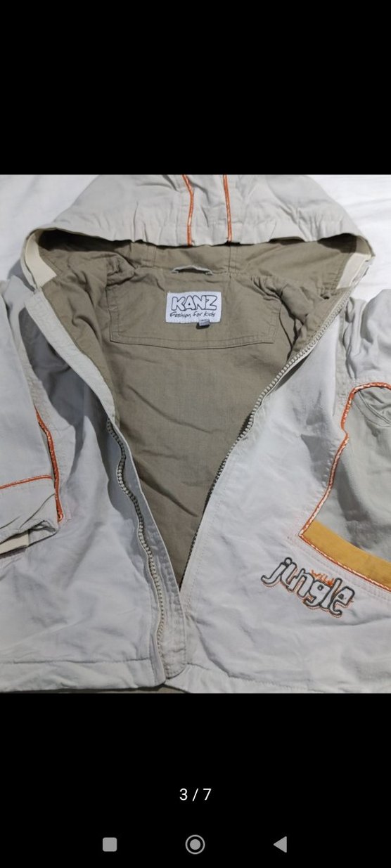 Kapüşonlu Gri Erkek Çocuk Montu - Görsel 3