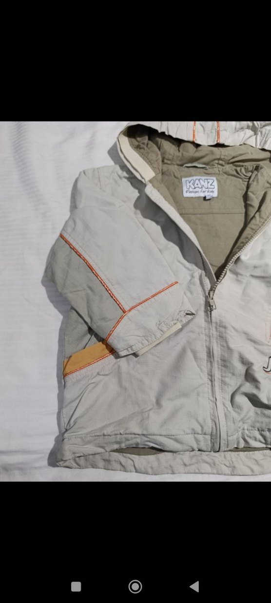 Kapüşonlu Gri Erkek Çocuk Montu - Görsel 2