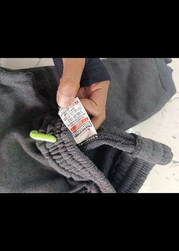 Gri Baskılı Rahat Erkek Çocuk Eşofman Altı - Görsel 3