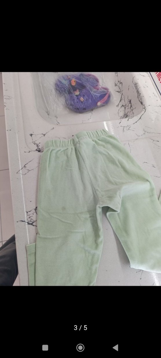 Kız Çocuk Yeşil Basic Tayt - Görsel 3