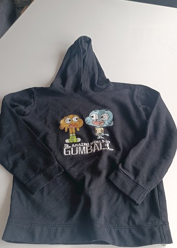 Kapüşonlu Baskılı Çocuk Sweatshirt - Görsel 3