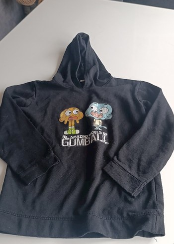 Kapüşonlu Baskılı Çocuk Sweatshirt - Görsel 6