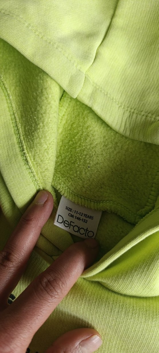 Sarı Kapüşonlu Erkek Sweatshirt - Görsel 3