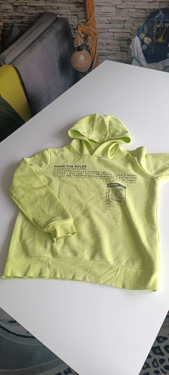 Sarı Kapüşonlu Erkek Sweatshirt - Görsel 2