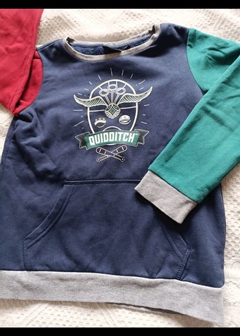 Erkek Çocuk Renkli Baskılı Sweatshirt - Görsel 4