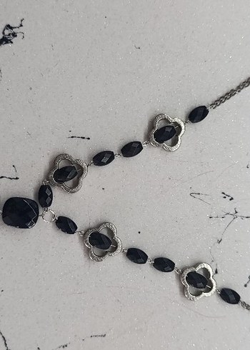 Uzun Zincirli Siyah Gotik Kolye - Görsel 2