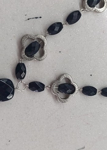 Uzun Zincirli Siyah Gotik Kolye - Görsel 4