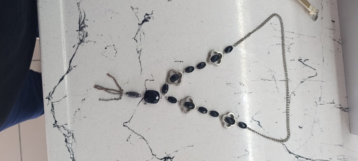 Uzun Zincirli Siyah Gotik Kolye - Görsel 3