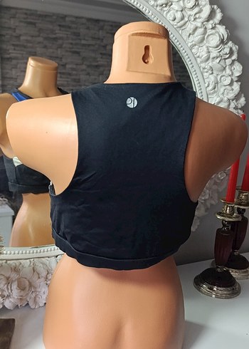 Siyah Mavi Mini Spor Sütyeni - Görsel 3