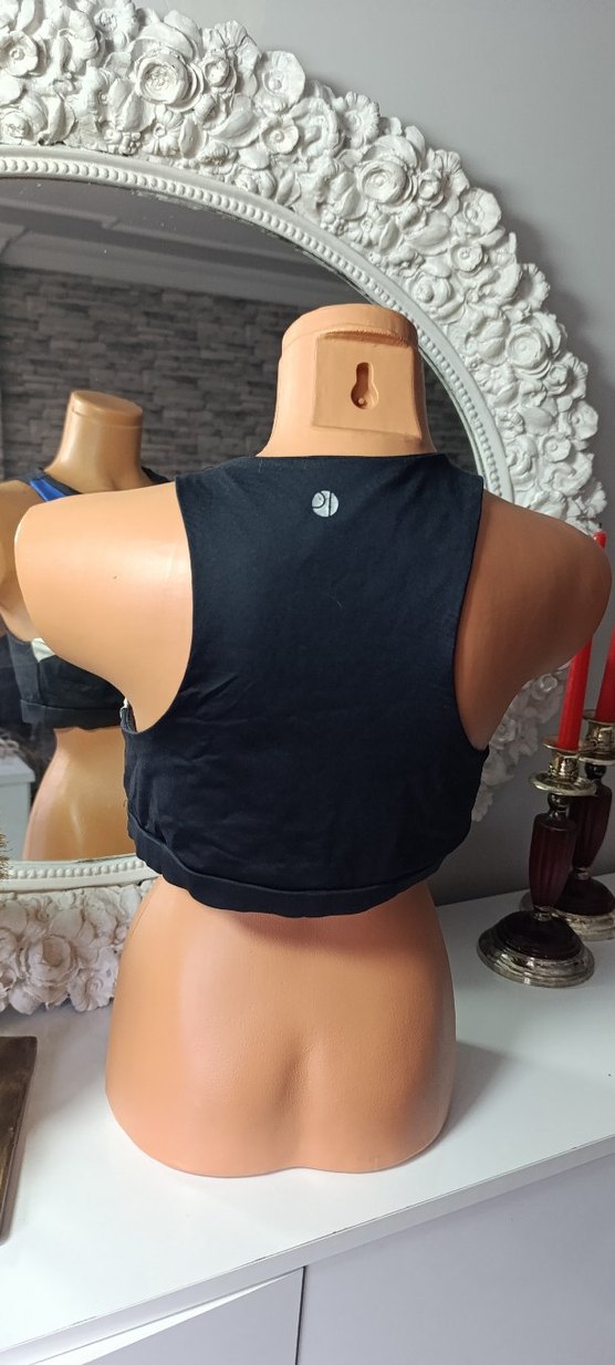 Siyah Mavi Mini Spor Sütyeni - Görsel 3