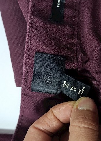 Bordo Dar Kesim Pantolon - Görsel 7